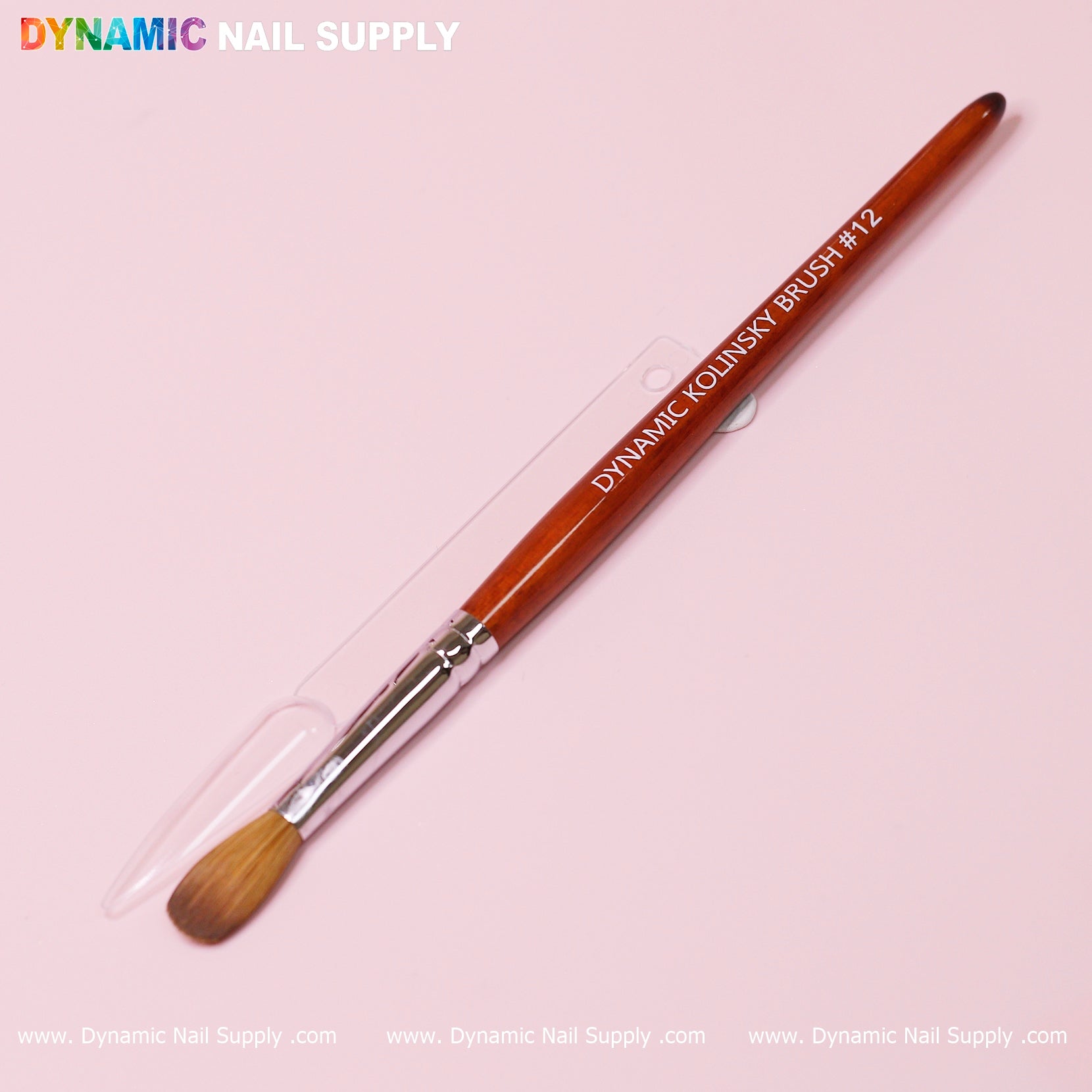 Dynamic 100% Kolinsky Hair Brush - Wooden Handle Brush (Crimped/ Flat/ Round) for Acrylic Nails Application