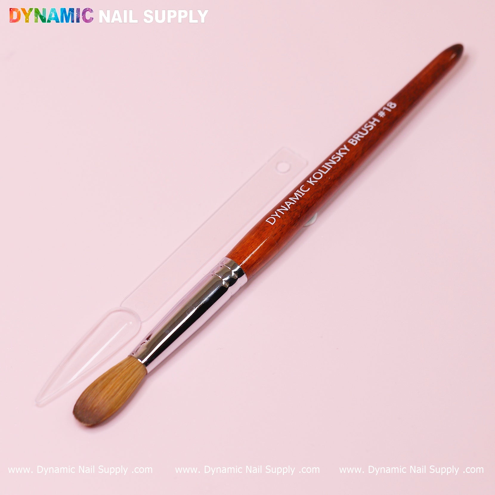 Dynamic 100% Kolinsky Hair Brush - Wooden Handle Brush (Crimped/ Flat/ Round) for Acrylic Nails Application