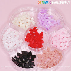 70 pcs Mix-Colors Resin Bows Charm (white, red, pink) for Nails Art Design