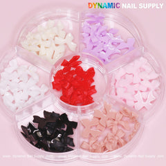 70 pcs Mix-Colors Resin Bows Charm (white, red, pink) for Nails Art Design