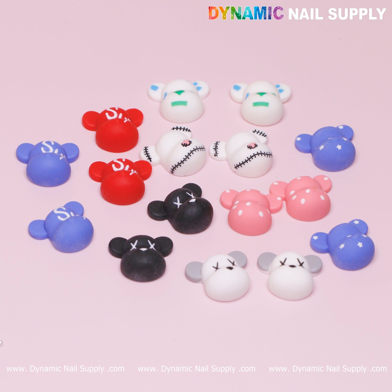16 pcs Fashion KAWS Nail Designer Charms