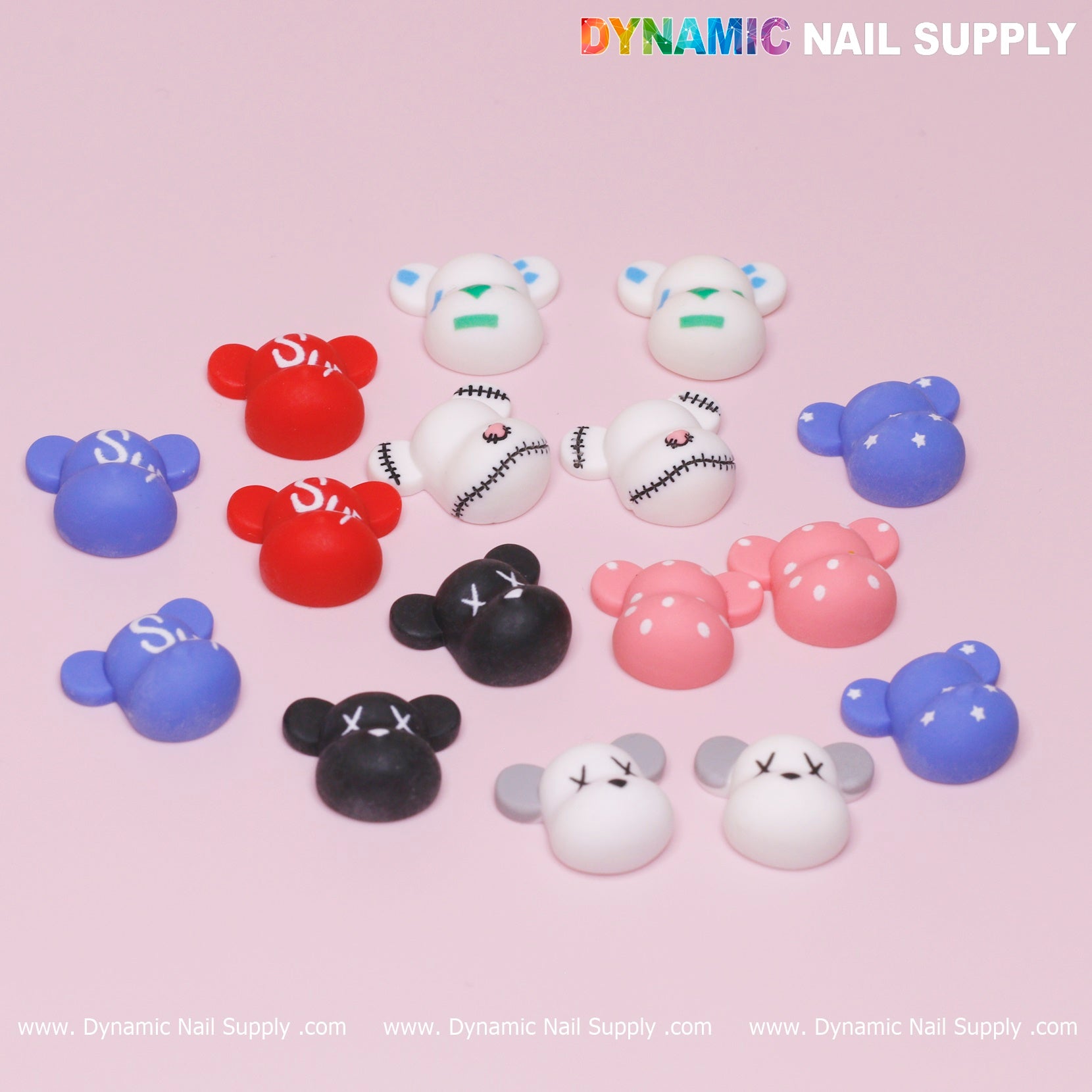 16 pcs Fashion KAWS Nail Designer Charms