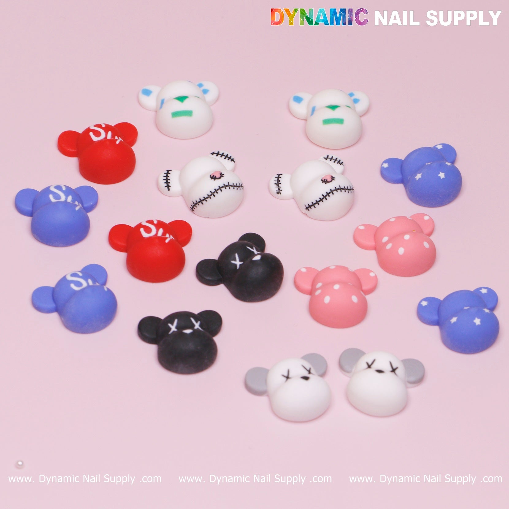 16 pcs Fashion KAWS Nail Designer Charms