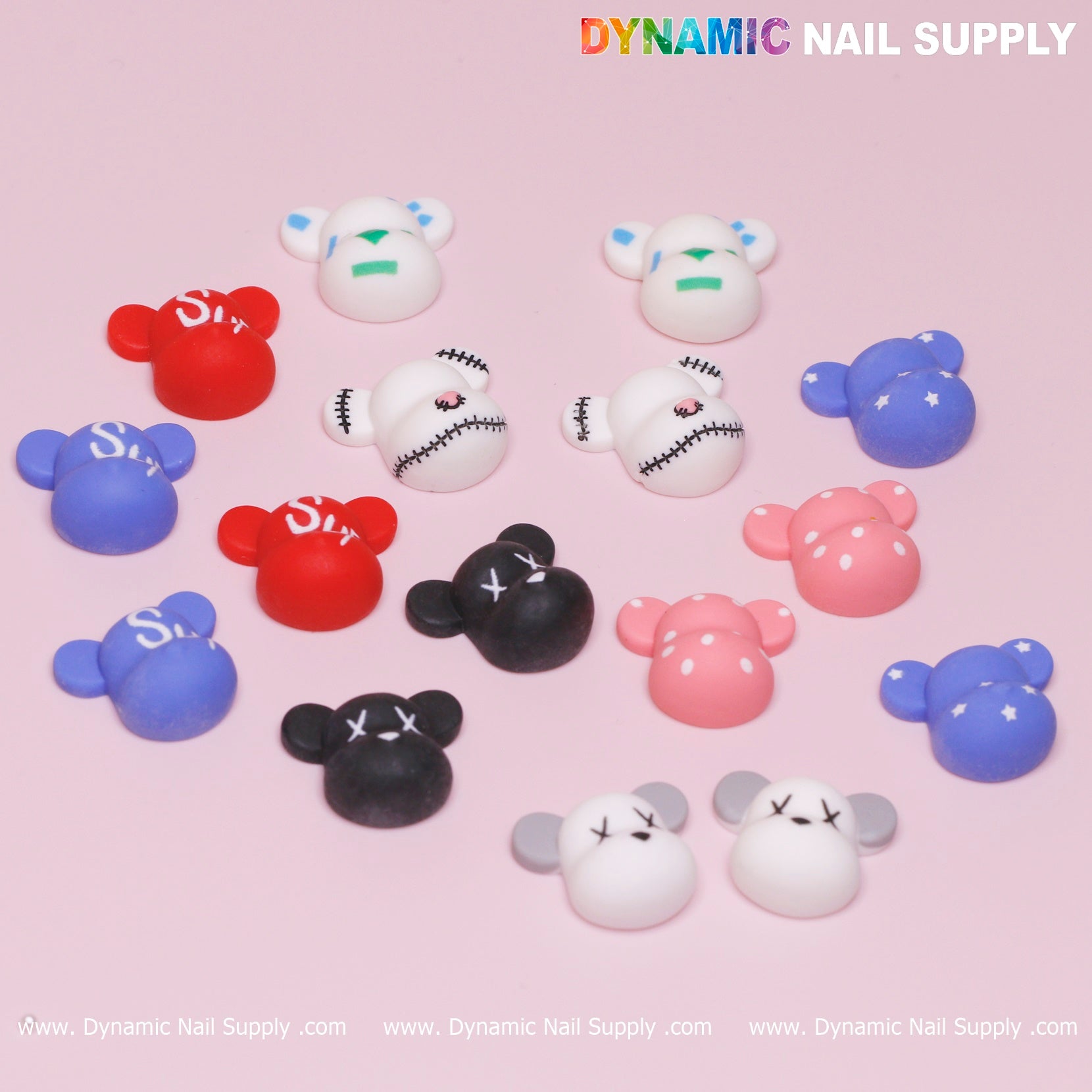 16 pcs Fashion KAWS Nail Designer Charms