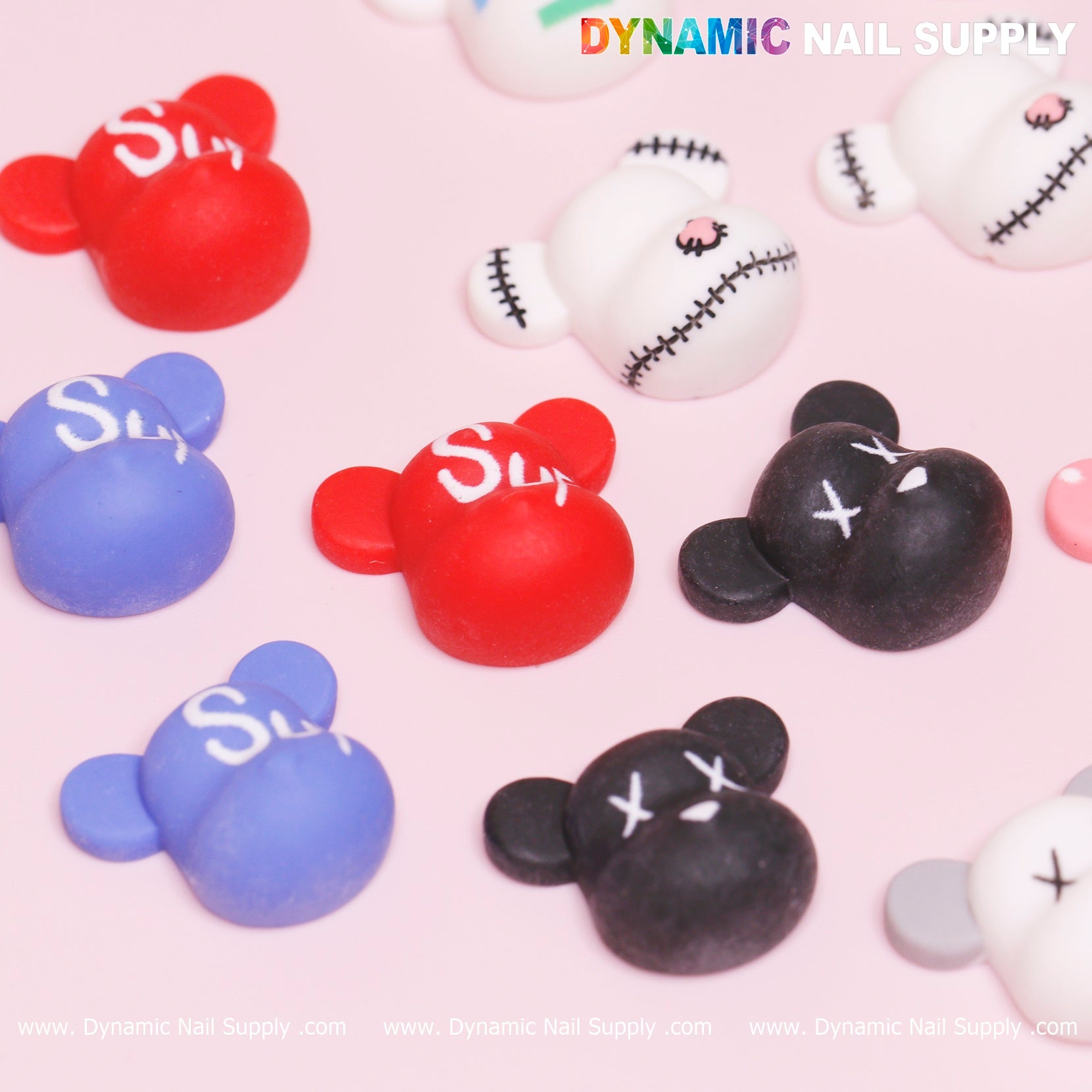 16 pcs Fashion KAWS Nail Designer Charms