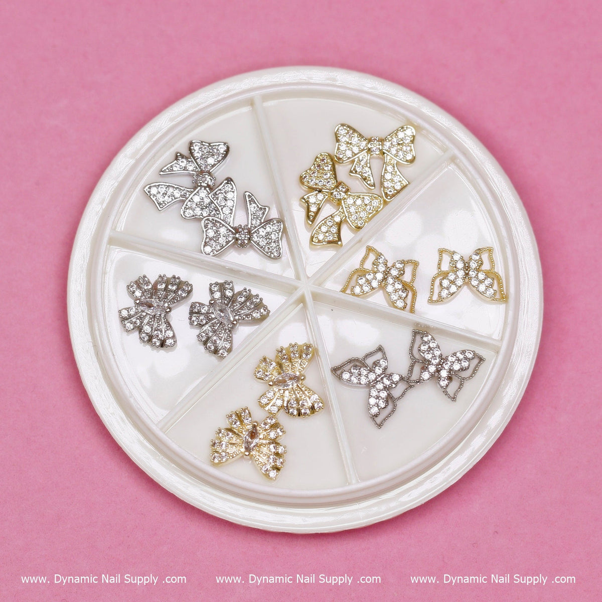 (Gold) 12 pcs Unique 3D Butterfly Charms for Nails Art Design