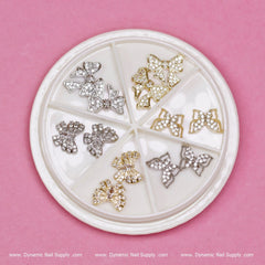 (Gold) 12 pcs Unique 3D Butterfly Charms for Nails Art Design