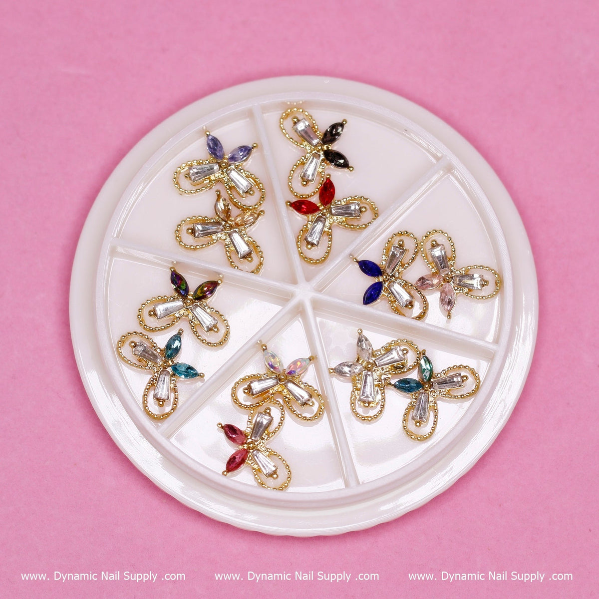 12 pcs Colorful 3D Butterfly Charms for Nails Art Design