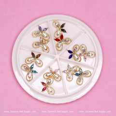 12 pcs Colorful 3D Butterfly Charms for Nails Art Design