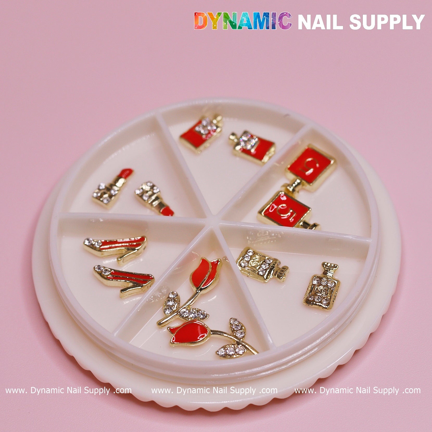12 pcs Valentines Nail charms for designer (Lipstick/Shoes/Perfume)