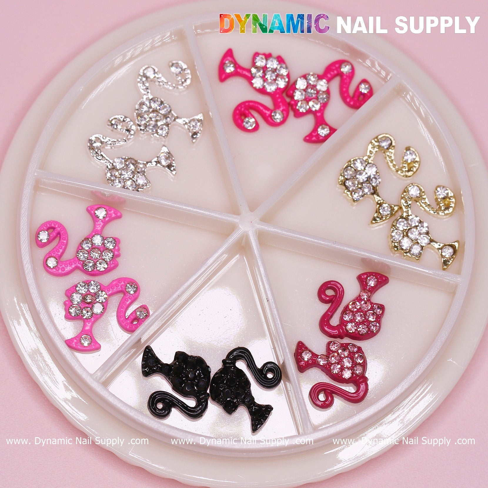 12 pcs of Barbie Girl head nail charms for Nails Designer (Various colors)