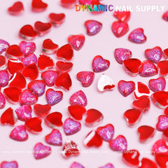 90 pcs Red Resin Heart Shape Charm for Valentine Nails Design