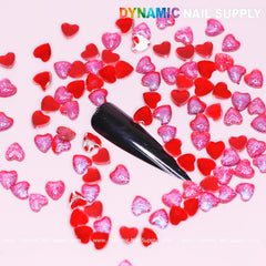 90 pcs Red Resin Heart Shape Charm for Valentine Nails Design