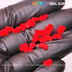 90 pcs Pure Red Resin Heart Shape Charm for Valentine Nails Design