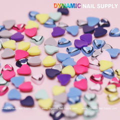 100 pcs Multi Color Resin Heart Shape Charm for Valentine Nails Design