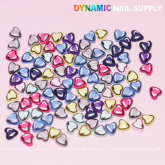 100 pcs Multi Color Resin Heart Shape Charm for Valentine Nails Design