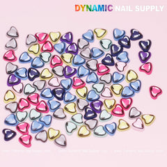 100 pcs Multi Color Resin Heart Shape Charm for Valentine Nails Design