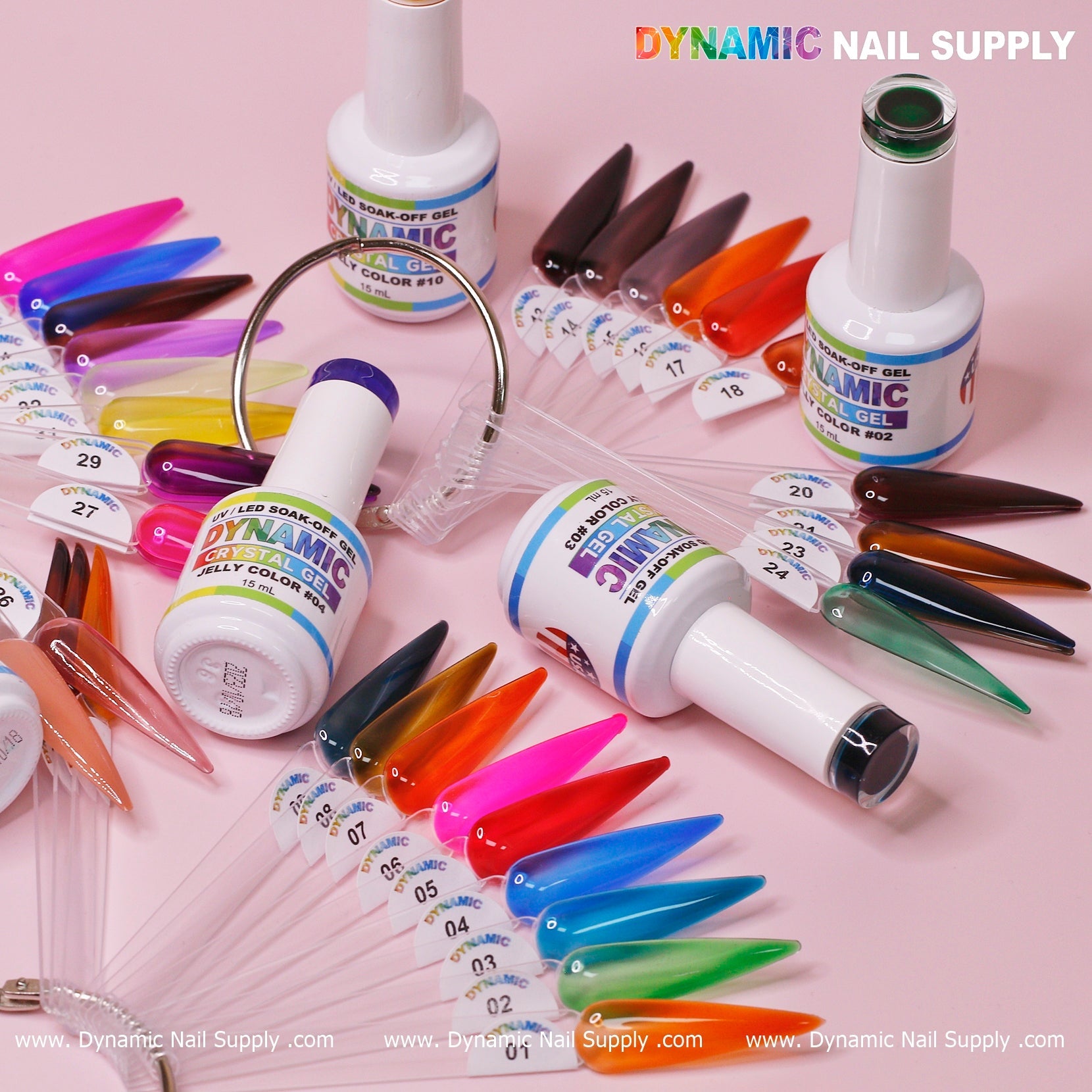 Crystal Gel Polish - Jelly Color Collection  (36 sheer colors)