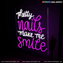 Bold & Bright "Pretty Nails" Neon LED Sign – Eye-Catching Wall Light for Salons & Beauty Spaces