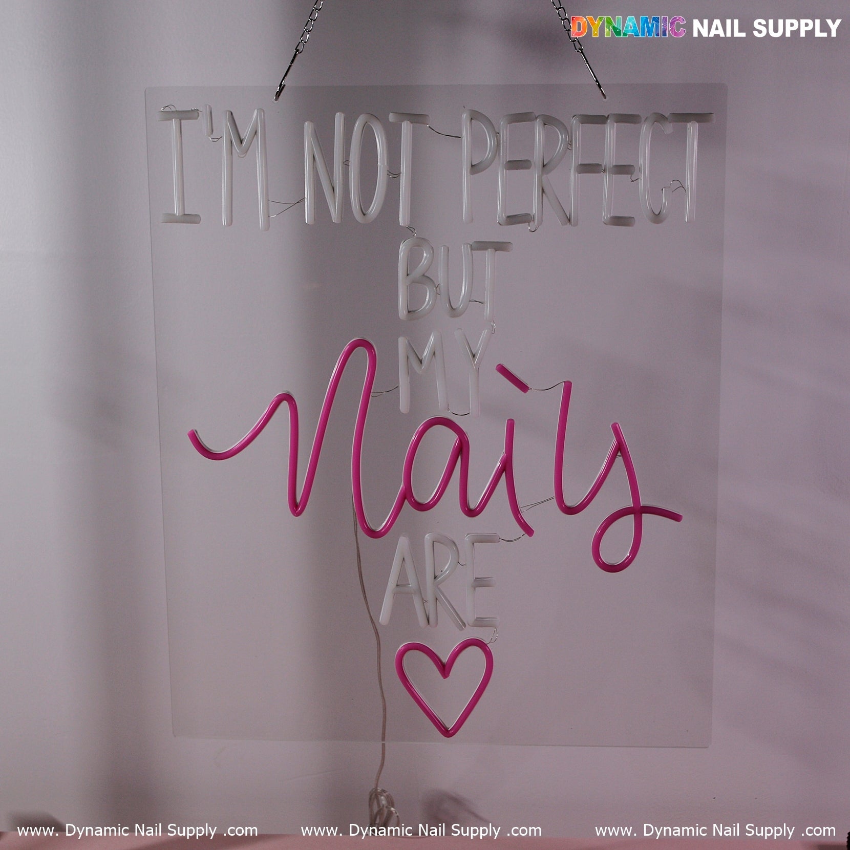 "JUST NAILS" Bright LED Sign for Salon, Spa & Beauty Room Decoration