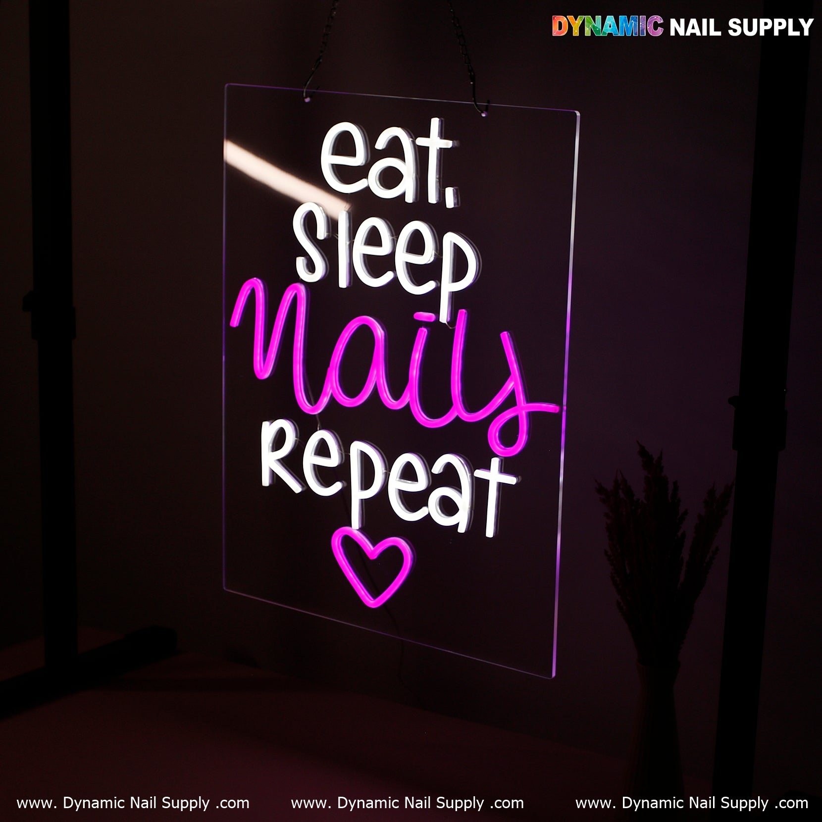 "LOVE NAILS" Bright LED Sign for Salon, Spa & Beauty Room Decor