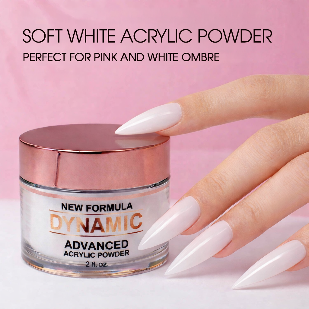 Clear / White / Soft White - purified acrylic powder for dipping and sculpting