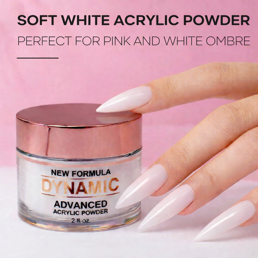 Clear / White / Soft White - purified acrylic powder for dipping and sculpting