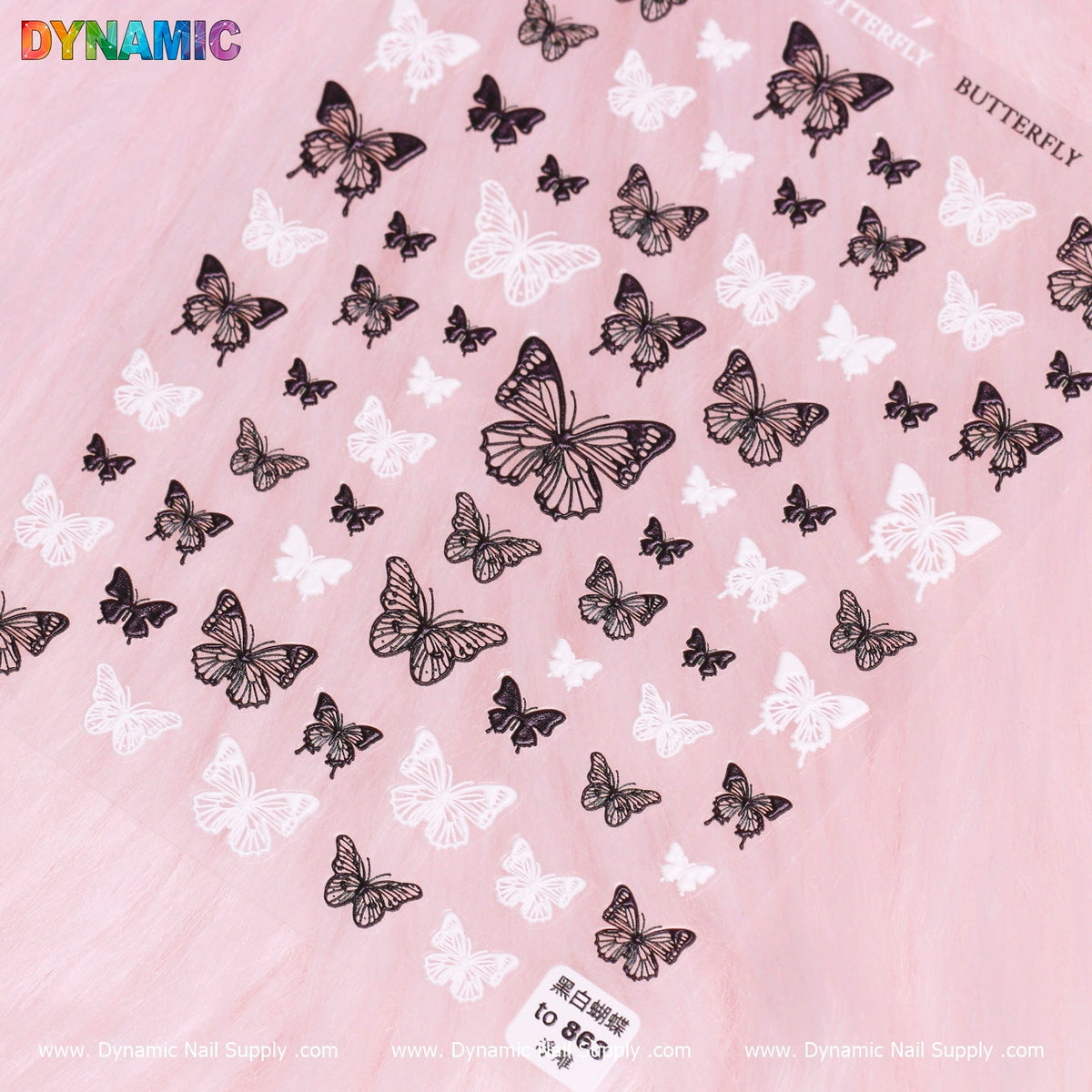 Black and White Butterfly Sticker (863)