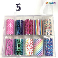 Colorful Background Star Heart Pattern Foil Set