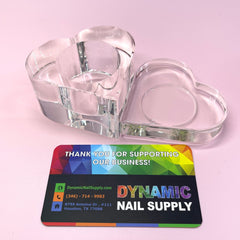 CLEAR HEART SHAPE DAPPEN DISH
