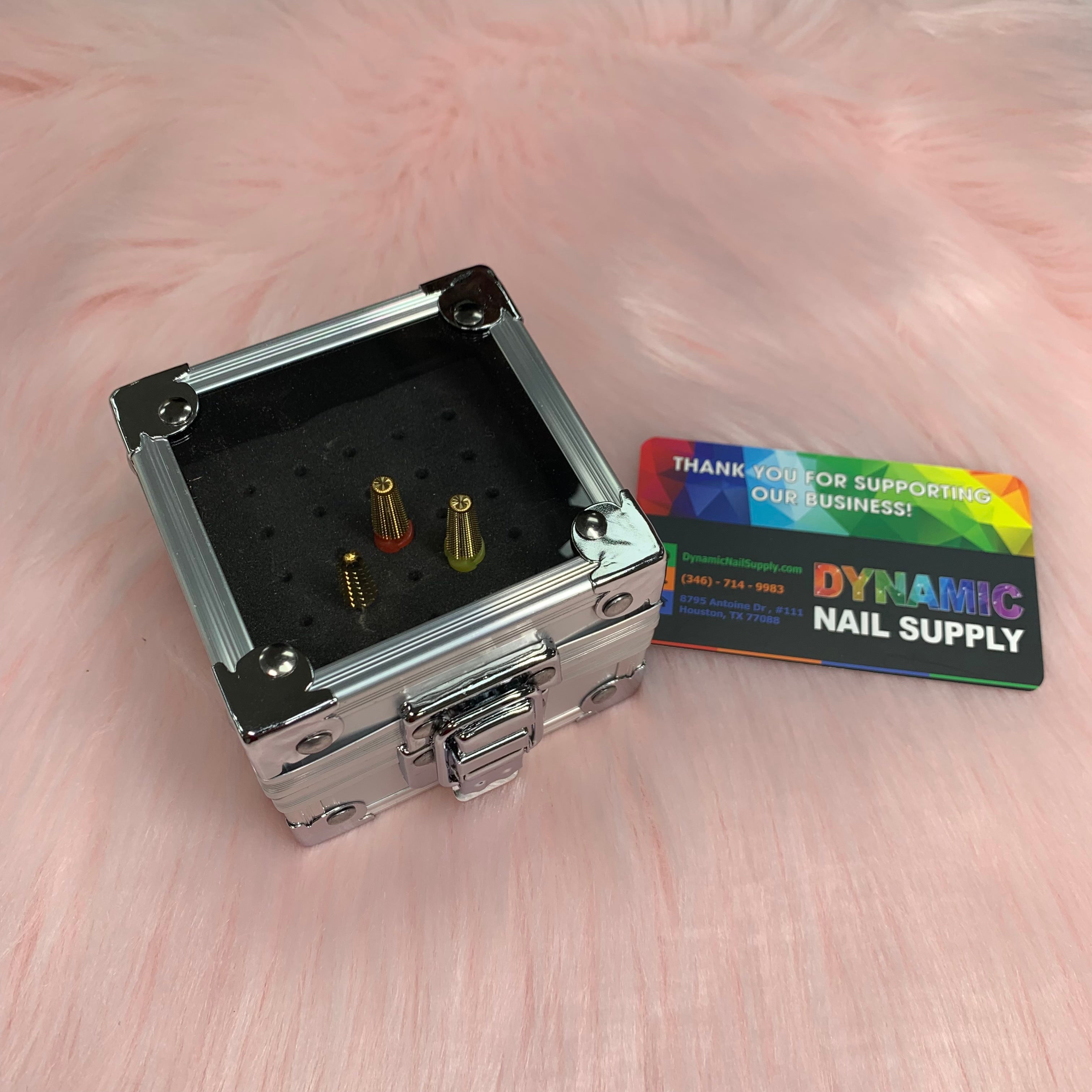 Aluminum Nail Drill Bit Storage Box – Holder for 25 carbides (Does not include bits)