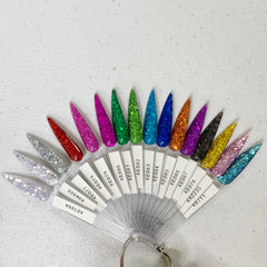 16 pcs Colorful Holographic Glitter Acrylic Powder Collection