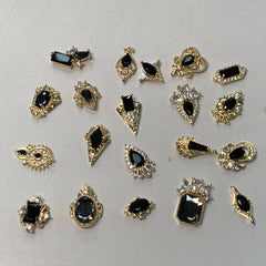 20 pcs of luxury charm (black) use for nails art design