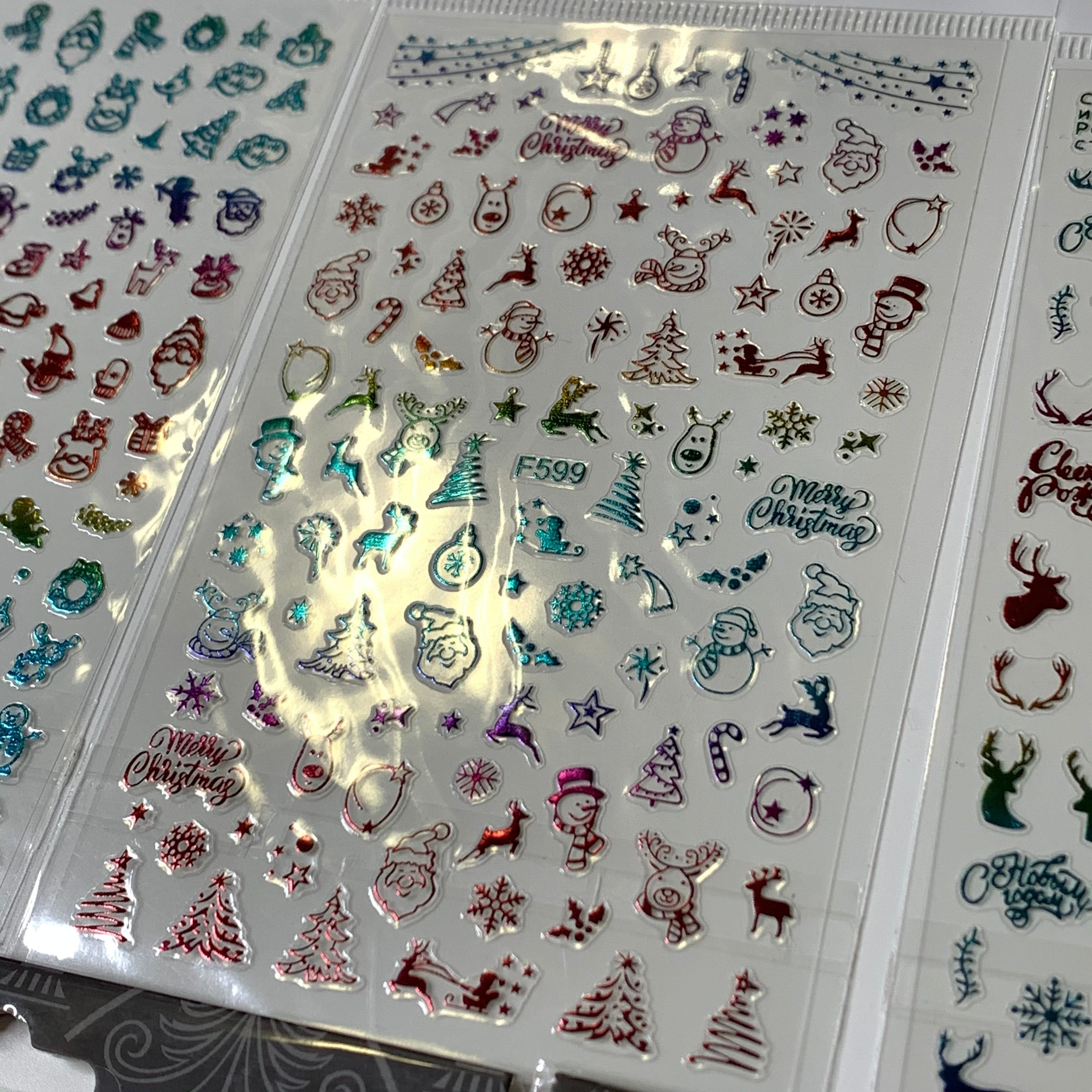 Bundle of 20pcs Christmas Nail Stickers for $30
