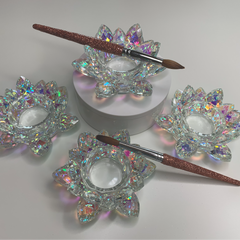CRYSTAL LOTUS DAPPEN DISH - RAINBOW COLOR