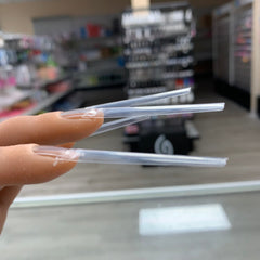 3XL Long Coffin Nail Tips (box) - (Non C-Curve) - Straight Shape - Easy to apply