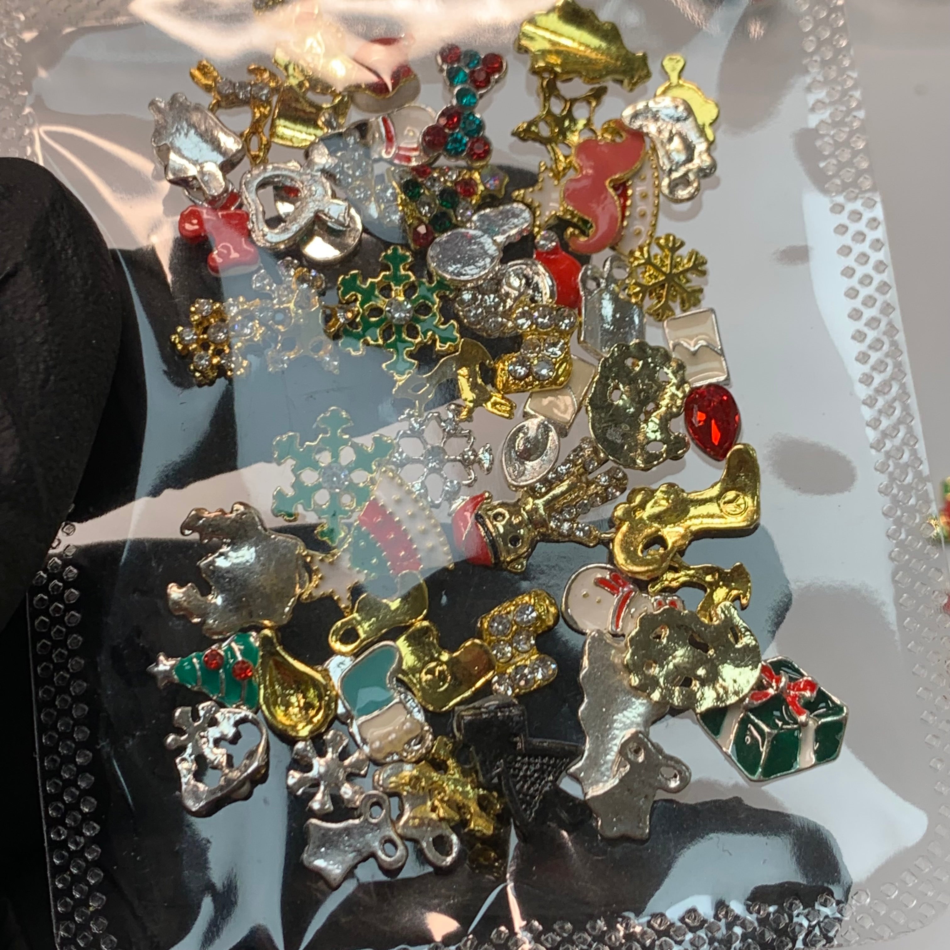 50 pcs Christmas Charms for Winter Nails Art Design