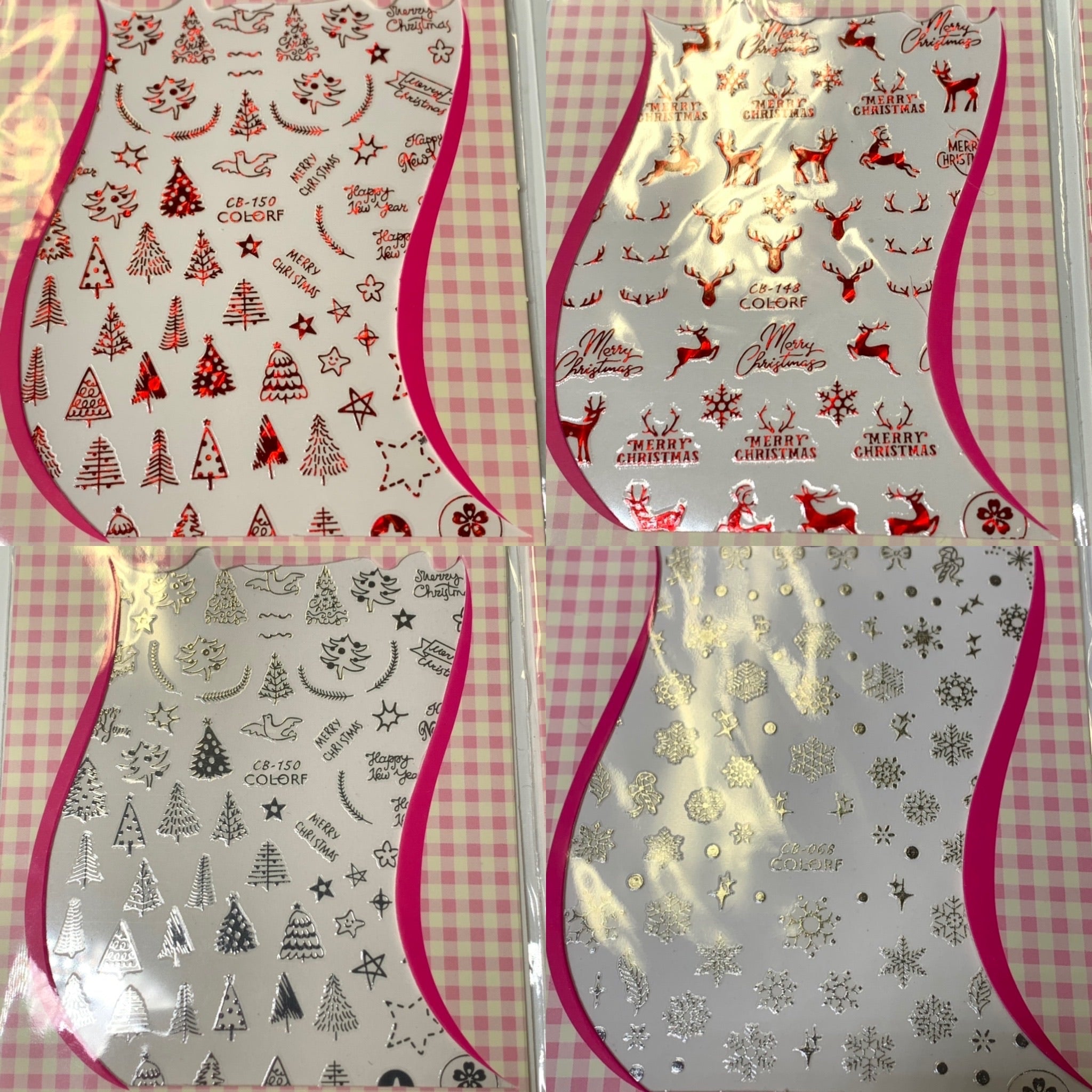 Bundle of 20pcs Christmas Nail Stickers for $30