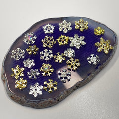24pcs Snowflake Charms for Winter and Christmas nails art design
