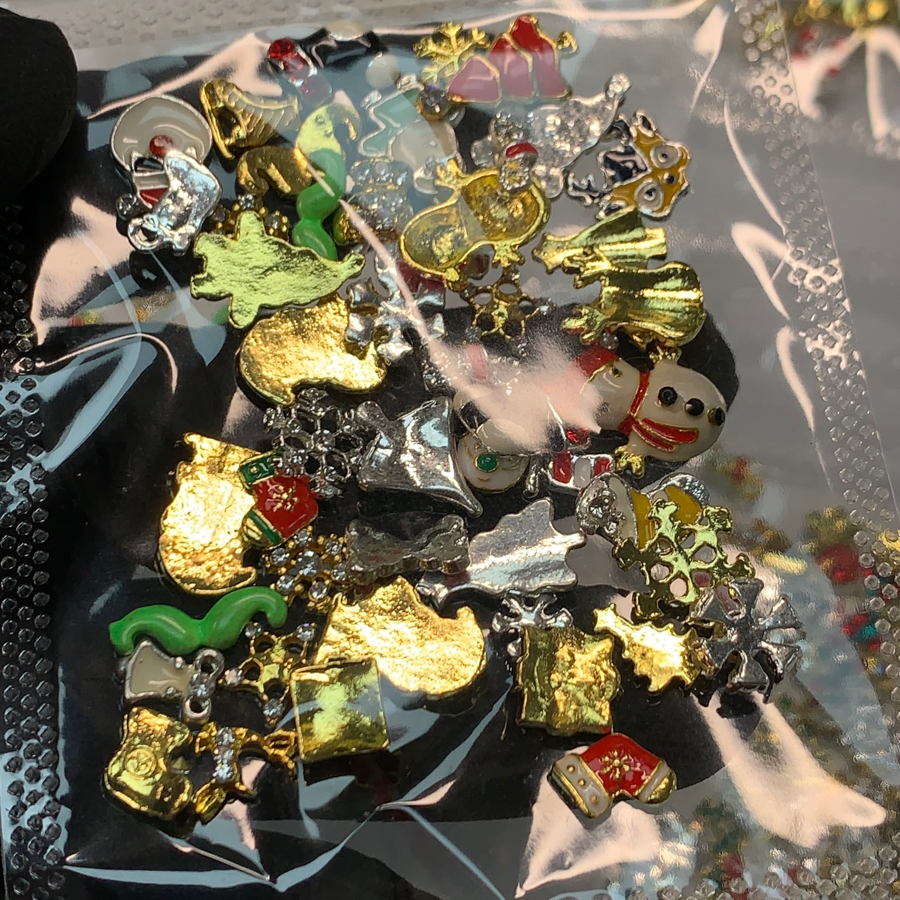 50 pcs Christmas Charms for Winter Nails Art Design
