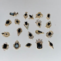 20 pcs of luxury charm (black) use for nails art design