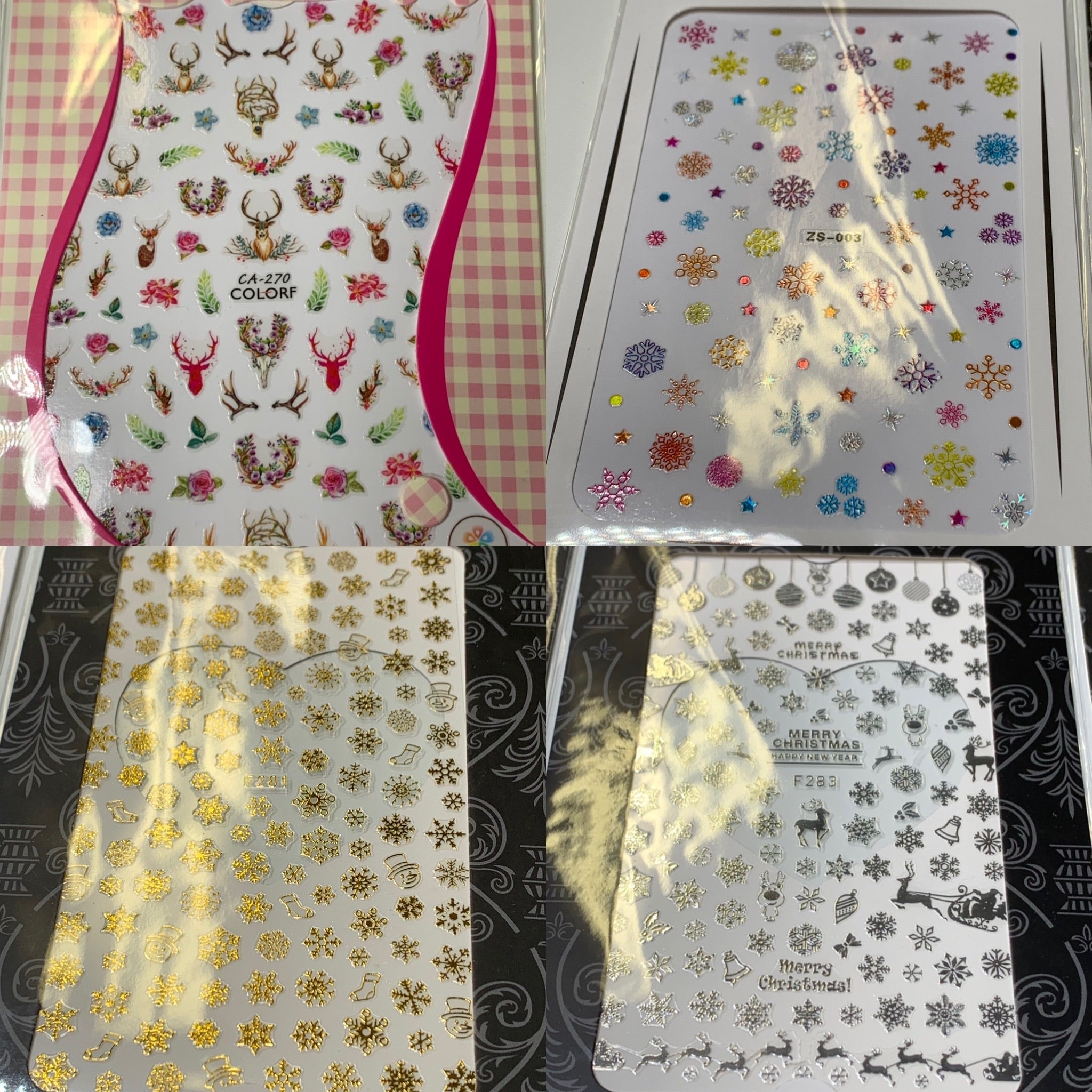 Bundle of 20pcs Christmas Nail Stickers for $30