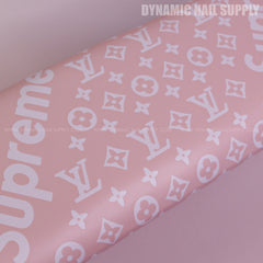 (RA045 - White LV/Spreme Pattern) Leather Armrest with Soft Pad for Pedicure and Manicure (Reposabrazos Para Manicura)