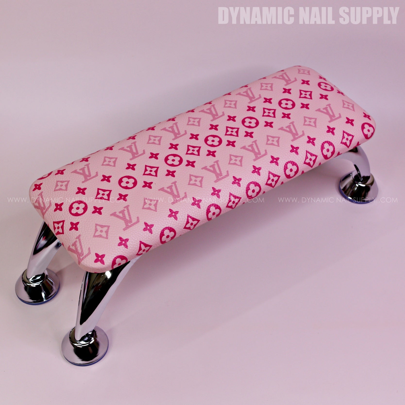 (RA022 - Pink/ Light Pink LV Pattern) Premium Logo Handrest for Nail Tech (Reposabrazos Para Manicura)