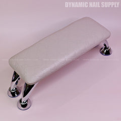 (Large Beige GCi Pattern) Microfiber Leather Armrest with Comfort Cushion for Pedicure and Manicure (Reposabrazos Para Manicura)