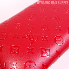 (HLA005 - Red LV Engraved) Handrest for Nails Studio Manicure and Pedicure Services  (Reposabrazos Para Manicura)