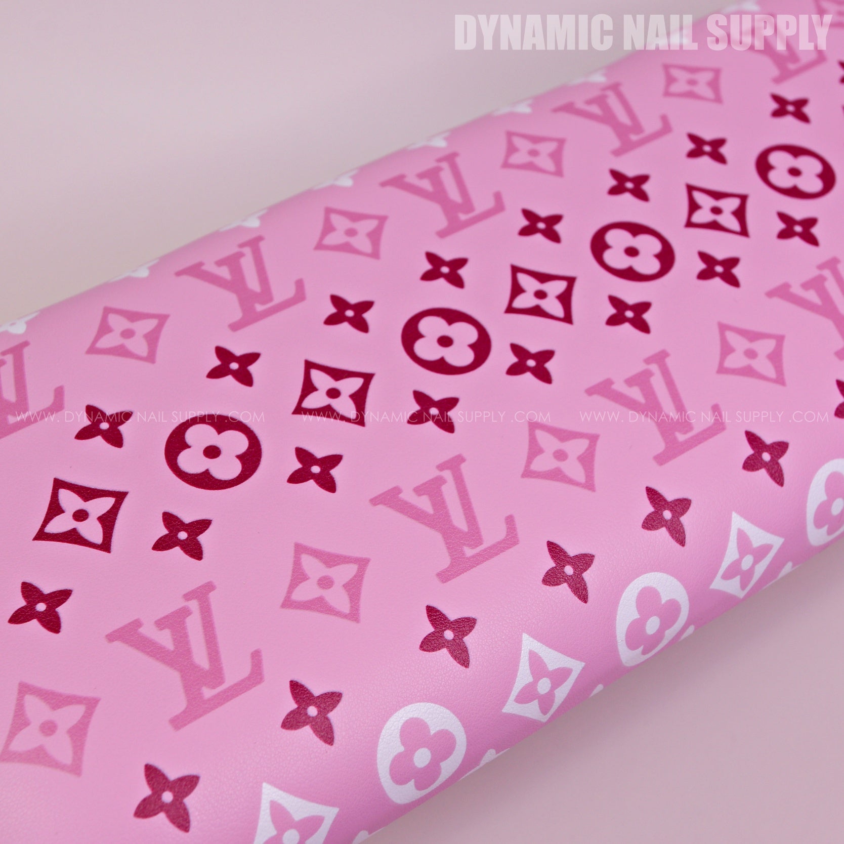 (RA021 - White/Pink LV Pattern - Pink Base) Armrest for Nails Studio Manicure Services  (Reposabrazos Para Manicura)