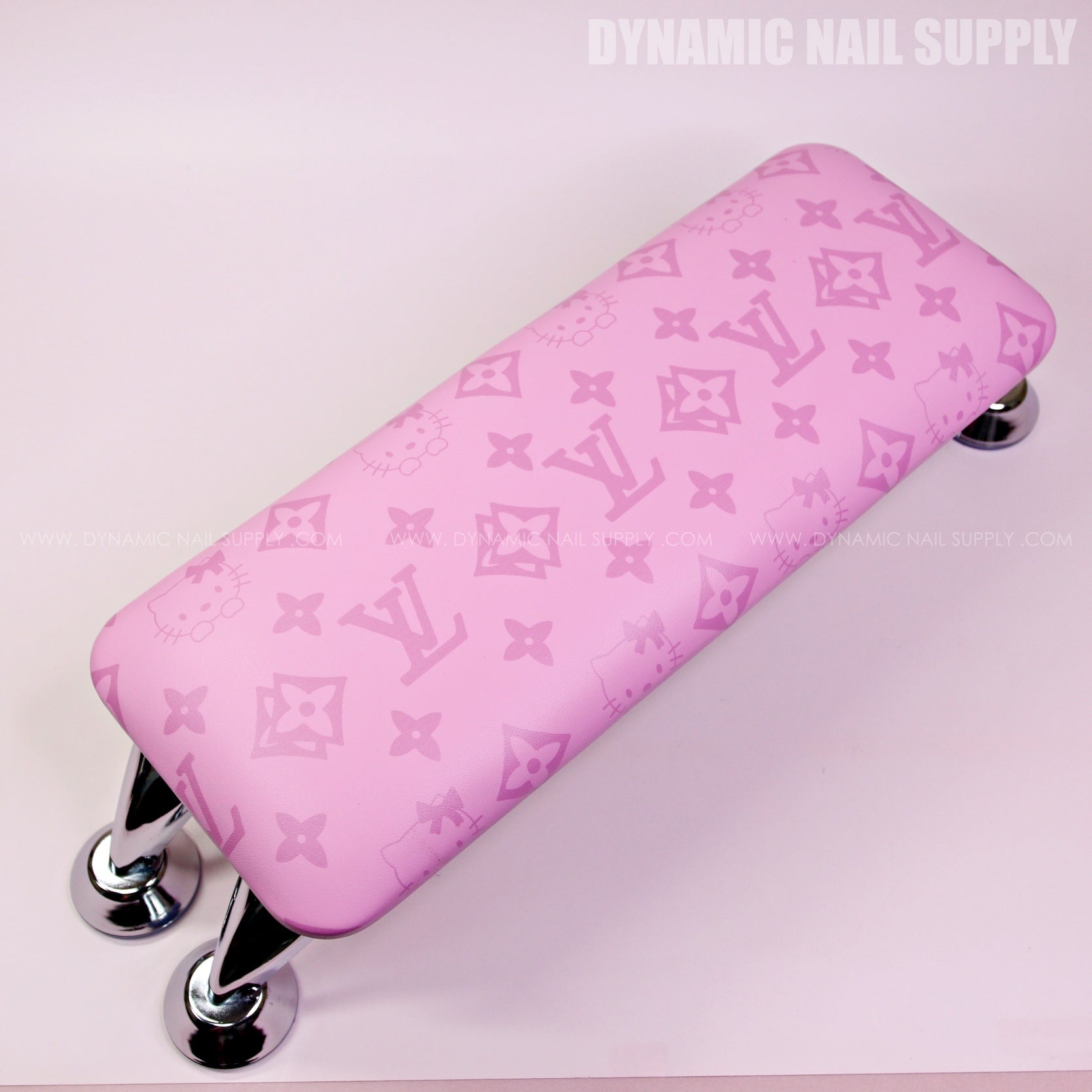 (RHLA018 - Light Pink LV/Kitty Pattern) Luxury Brand Armrest for Nail technicians (Reposabrazos Para Manicura)