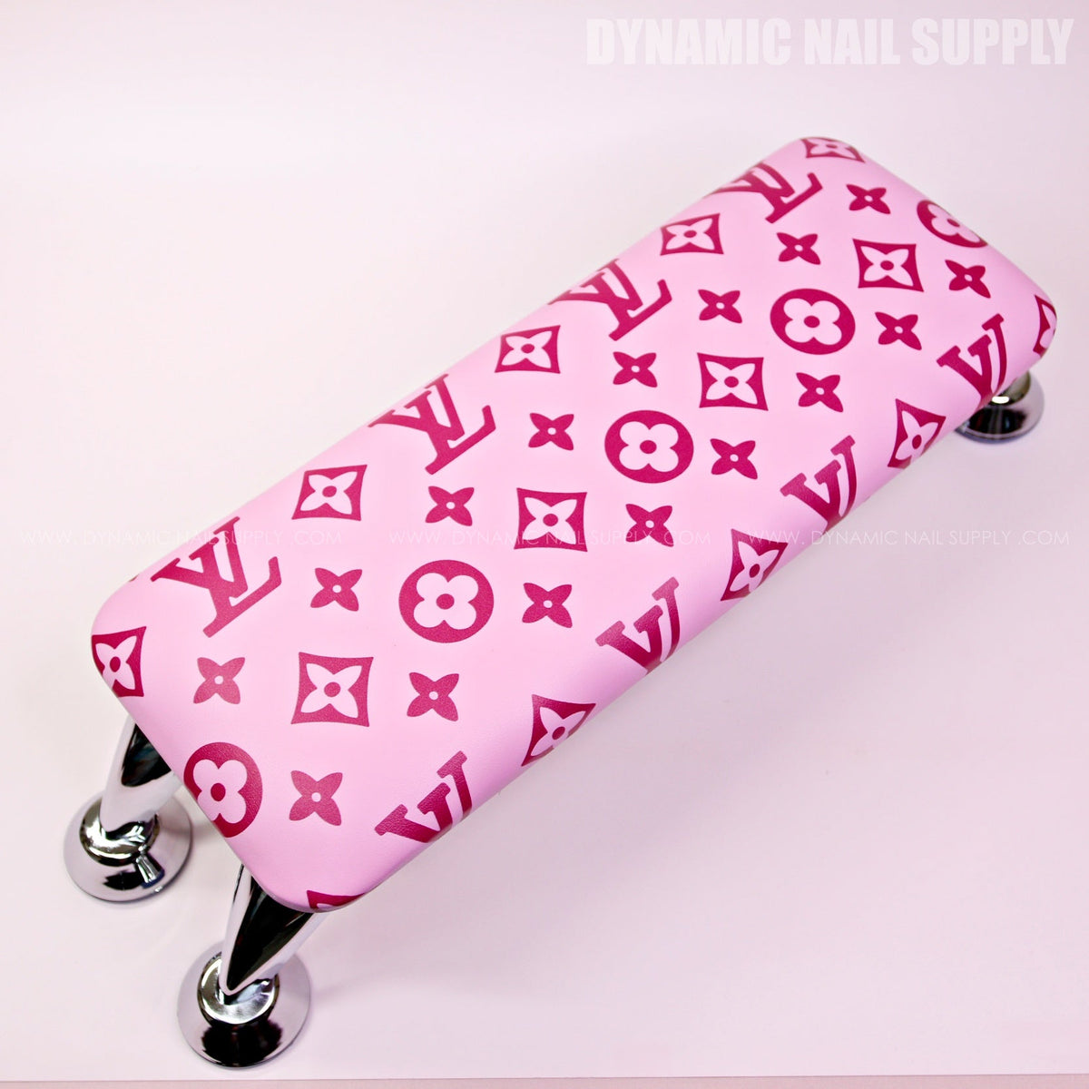 (HLA024 - Pink LV Pattern - Light Pink Base) Armrest for Nail Salon Pedicure Services  (Reposabrazos Para Manicura)