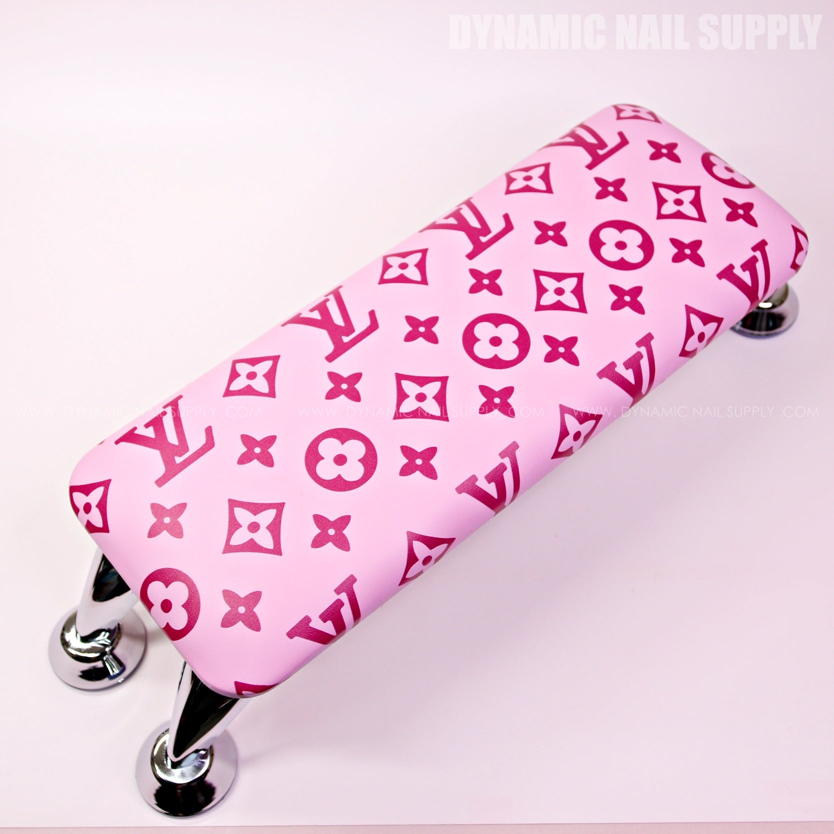 (HLA024 - Pink LV Pattern - Light Pink Base) Armrest for Nail Salon Pedicure Services  (Reposabrazos Para Manicura)